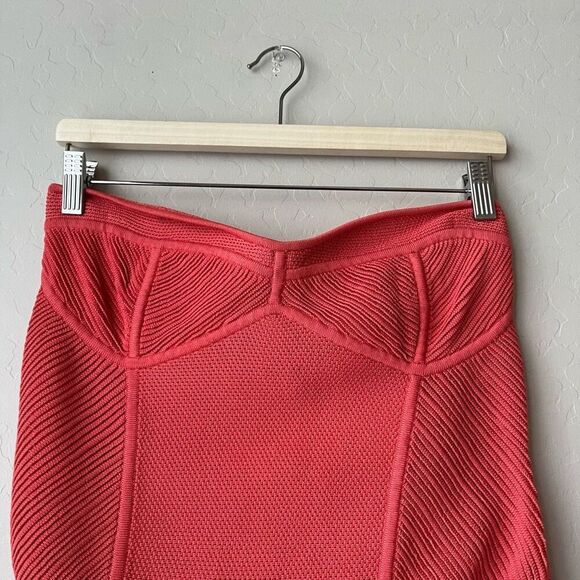 NEW Retrofete Lena Calypso Coral Strapless Bustier Ribbed Bodysuit Size Large - Picture 4 of 8